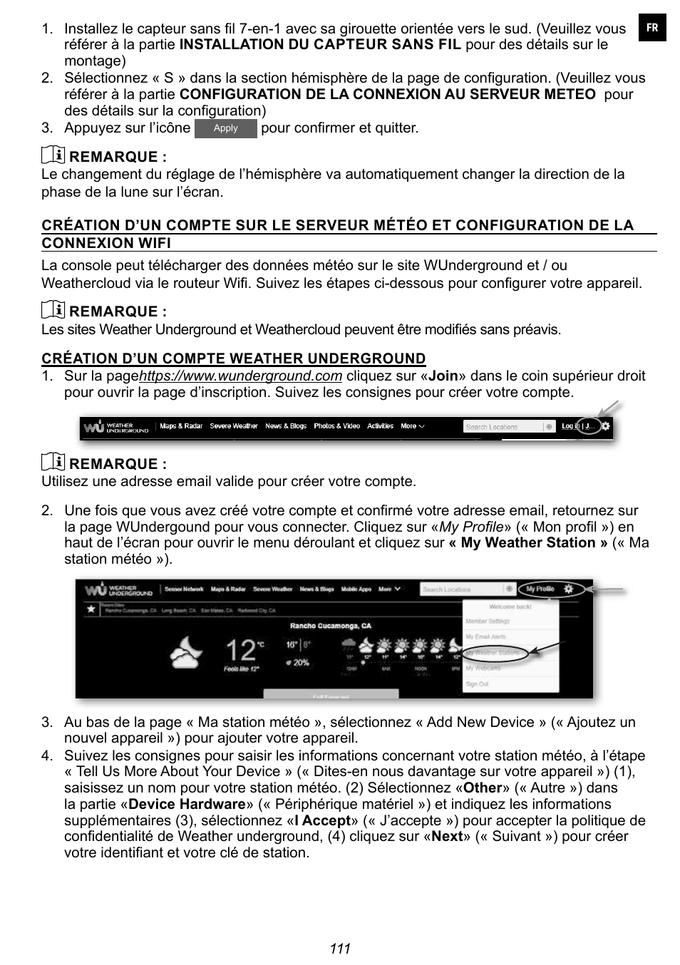 Explore Scientific 7-in-1 Sensor for 7-in-1 Wi-Fi Weather Station User Manual | Page 111 / 172