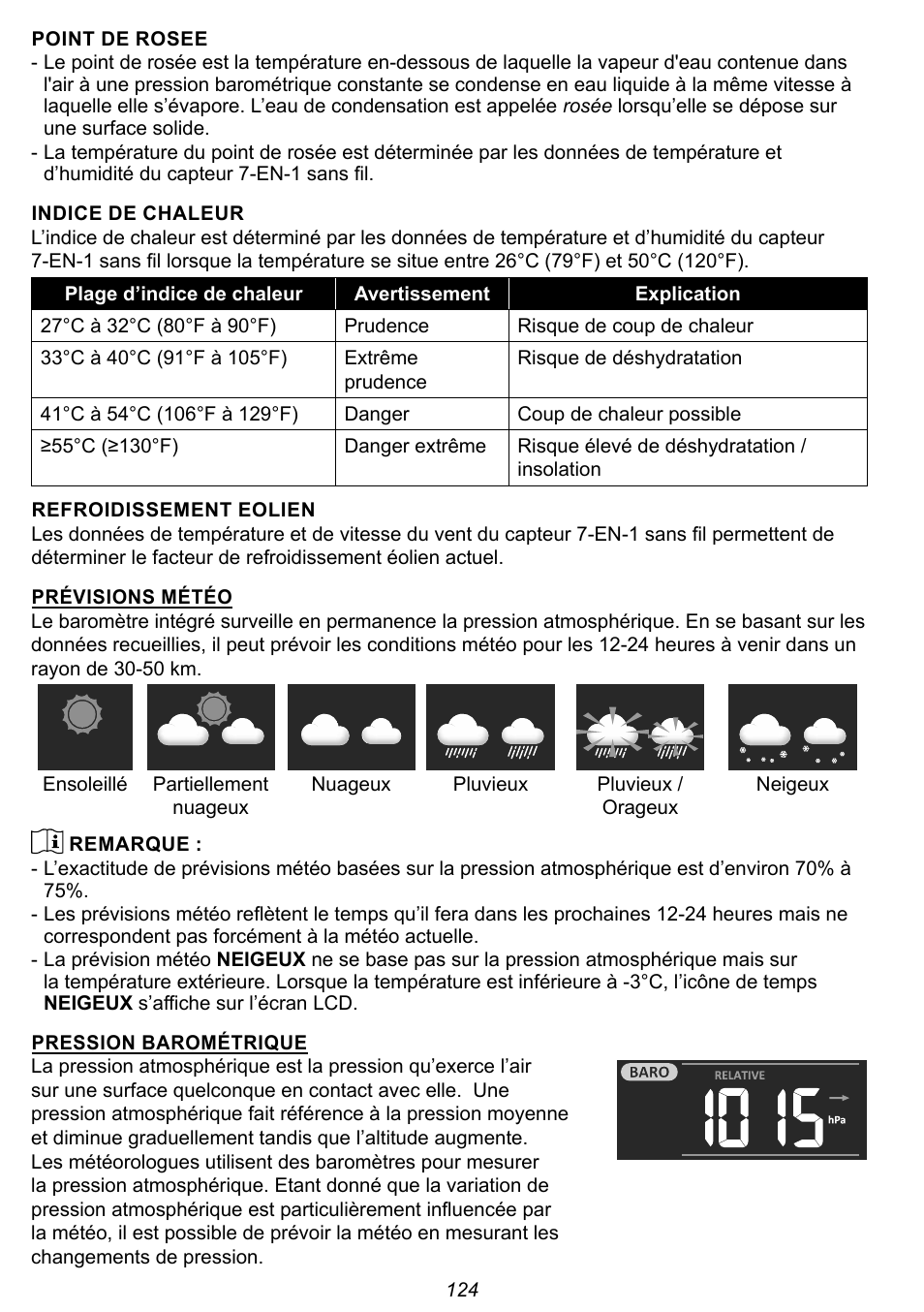 Explore Scientific 7-in-1 Sensor for 7-in-1 Wi-Fi Weather Station User Manual | Page 124 / 172