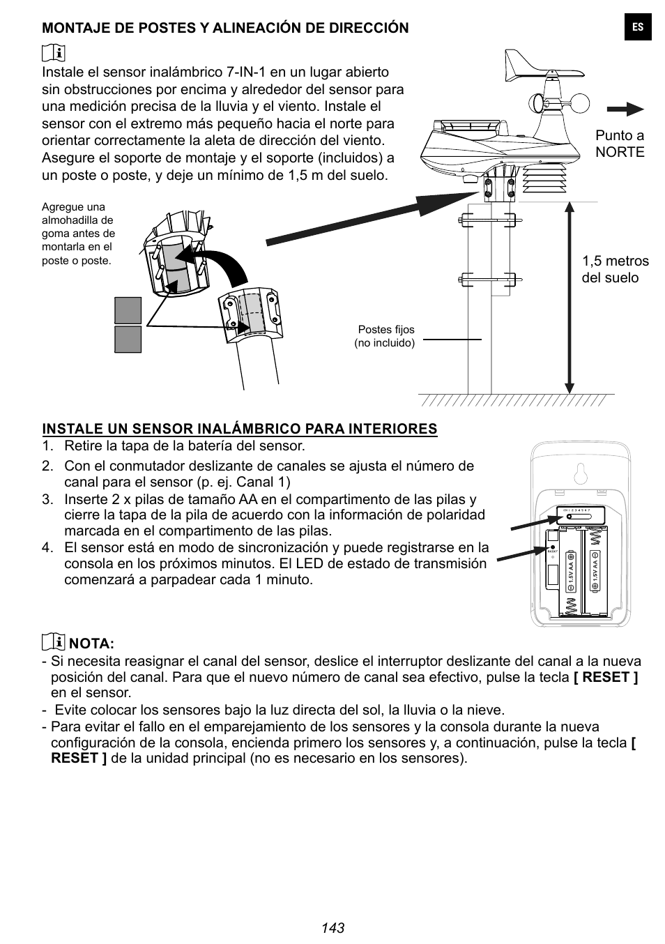 Explore Scientific 7-in-1 Sensor for 7-in-1 Wi-Fi Weather Station User Manual | Page 143 / 172