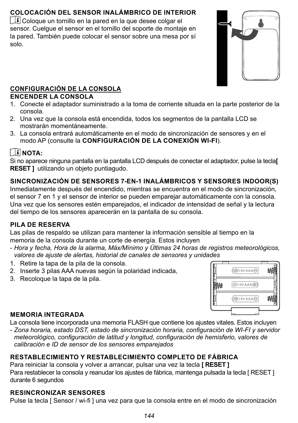 Explore Scientific 7-in-1 Sensor for 7-in-1 Wi-Fi Weather Station User Manual | Page 144 / 172