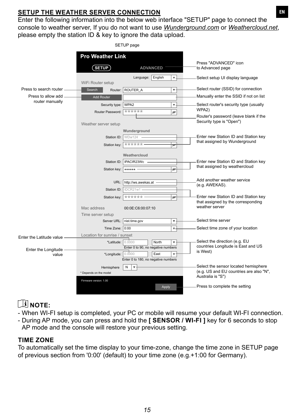 Explore Scientific 7-in-1 Sensor for 7-in-1 Wi-Fi Weather Station User Manual | Page 15 / 172