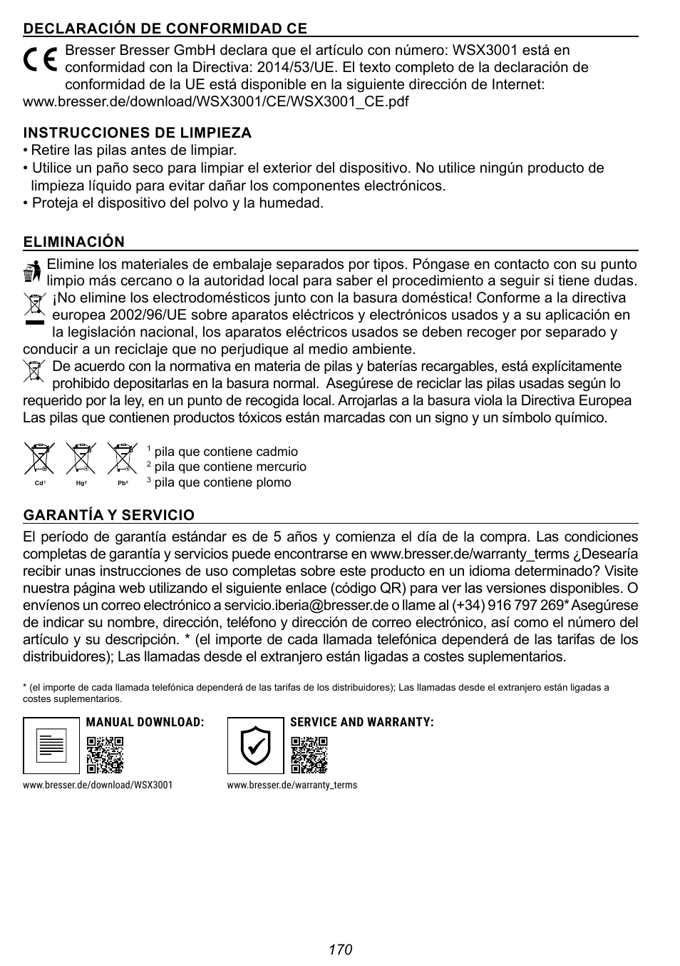 Explore Scientific 7-in-1 Sensor for 7-in-1 Wi-Fi Weather Station User Manual | Page 170 / 172