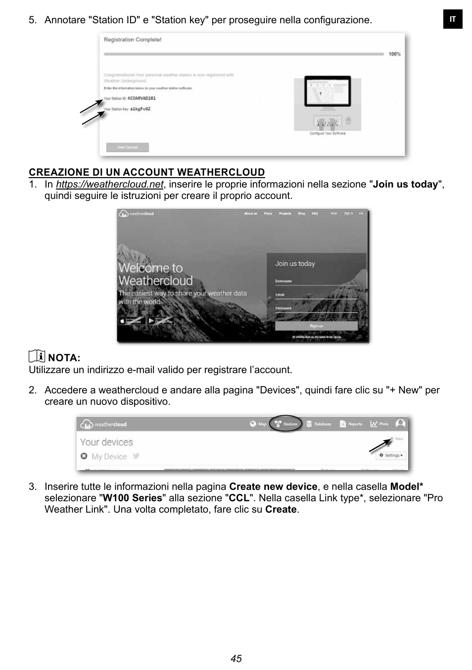 Explore Scientific 7-in-1 Sensor for 7-in-1 Wi-Fi Weather Station User Manual | Page 45 / 172