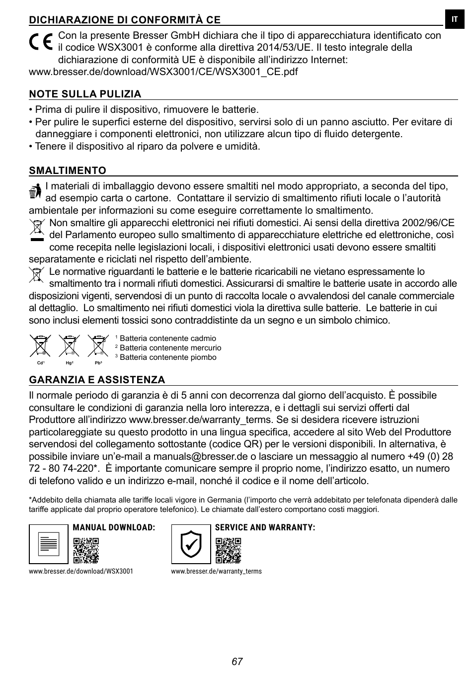 Explore Scientific 7-in-1 Sensor for 7-in-1 Wi-Fi Weather Station User Manual | Page 67 / 172