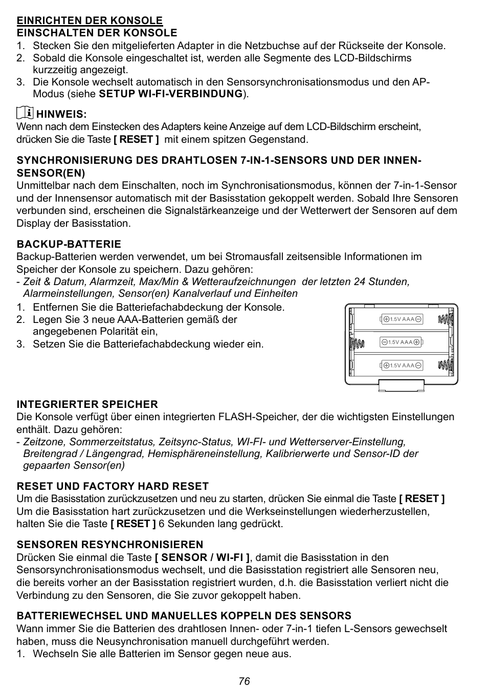 Explore Scientific 7-in-1 Sensor for 7-in-1 Wi-Fi Weather Station User Manual | Page 76 / 172