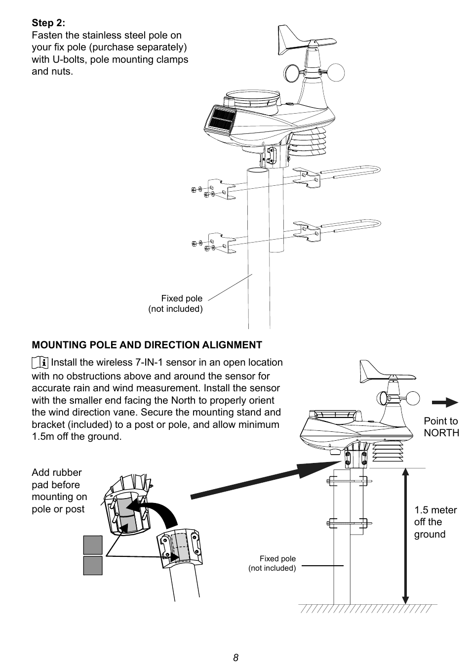 Explore Scientific 7-in-1 Sensor for 7-in-1 Wi-Fi Weather Station User Manual | Page 8 / 172