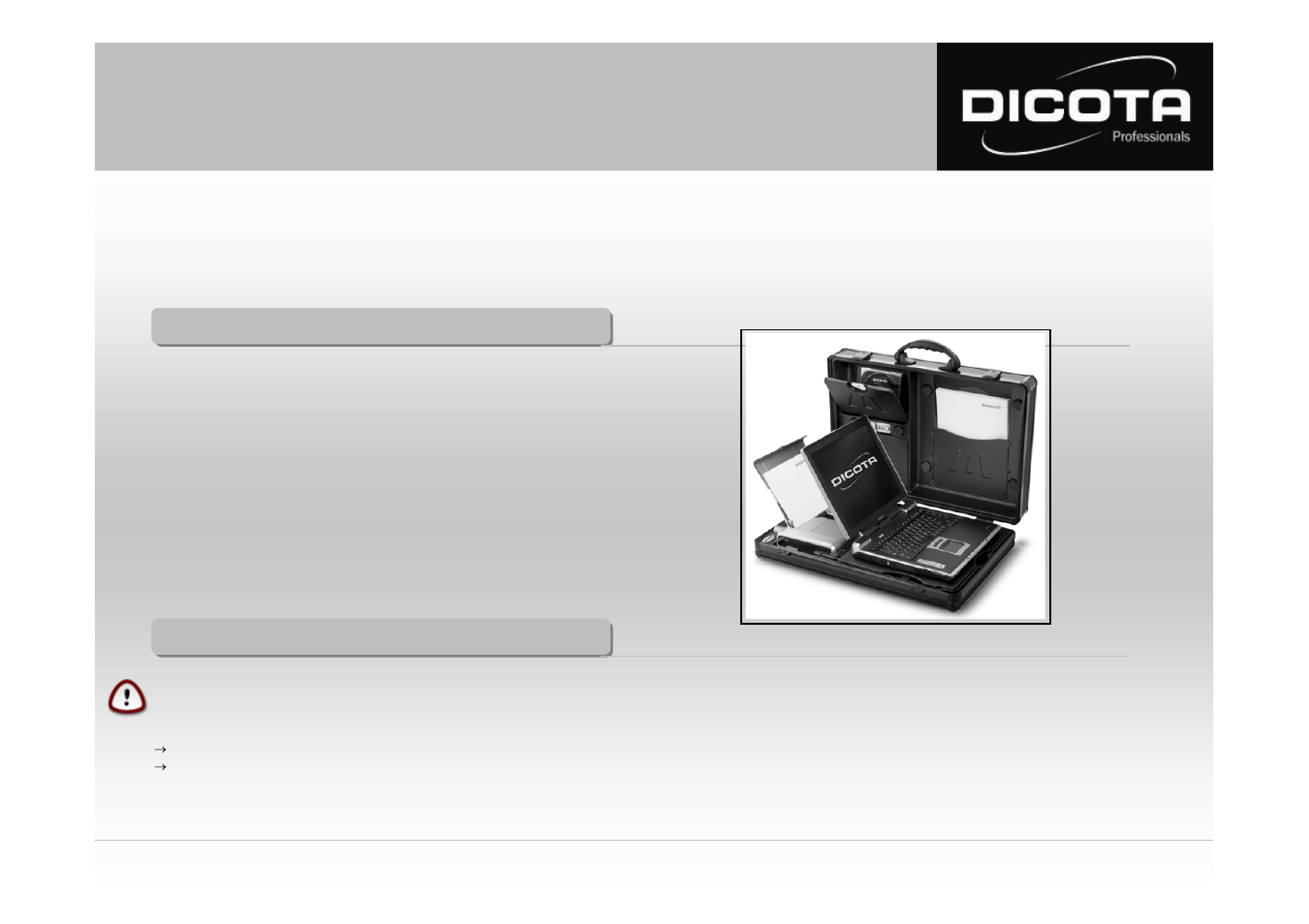 Dicota DataDesk 100 User Manual | Page 2 / 13