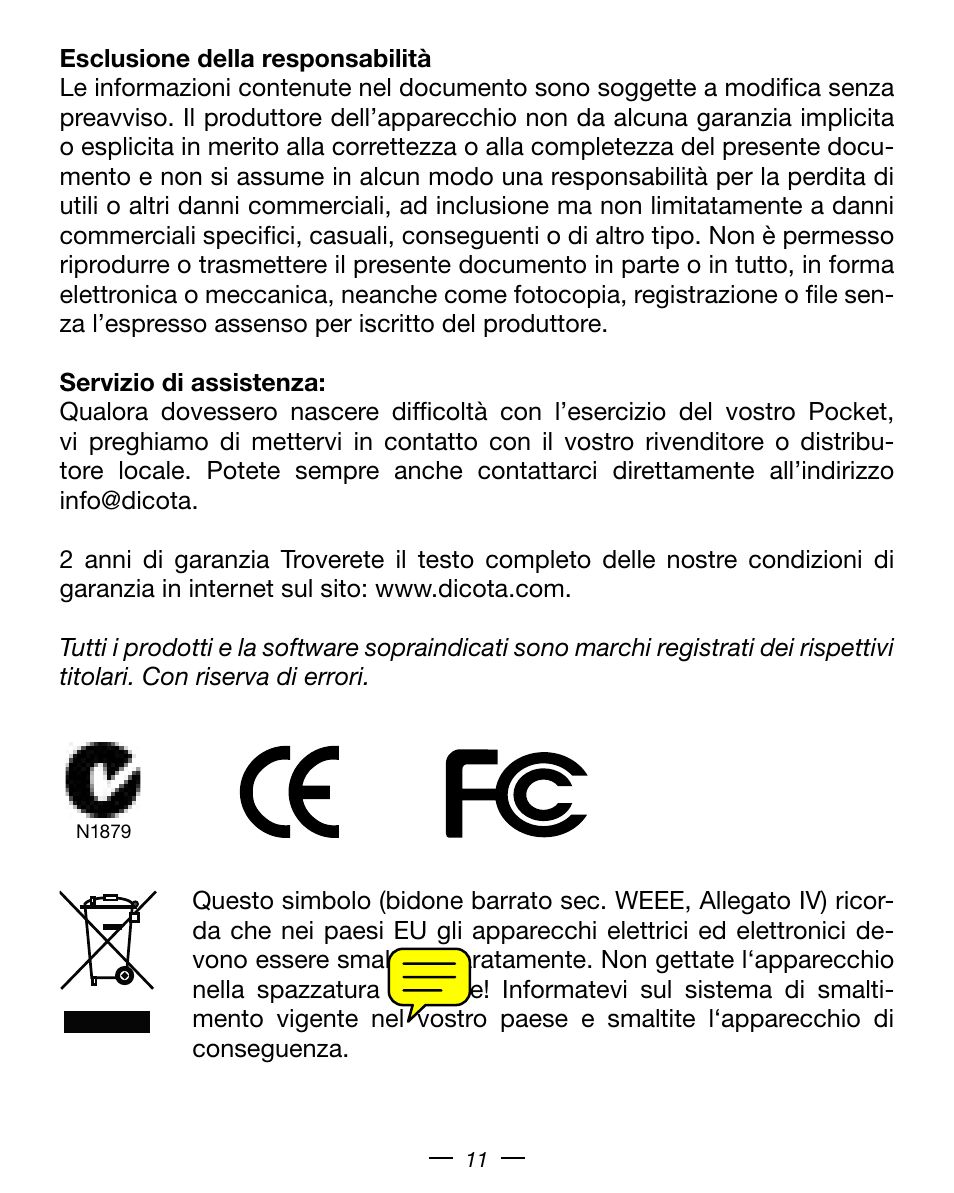 Dicota Optical USB Notebook Mouse User Manual | Page 11 / 19