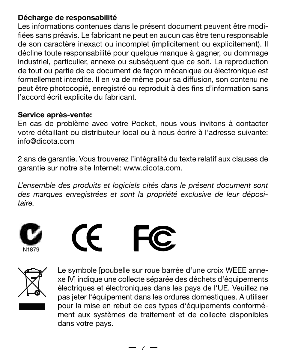 Dicota Optical USB Notebook Mouse User Manual | Page 7 / 19