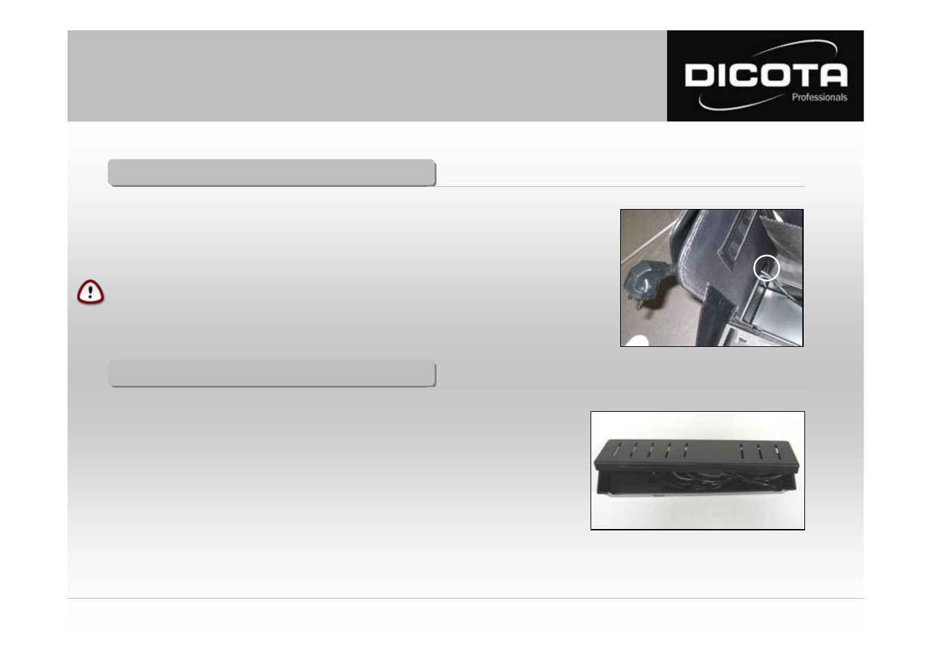 User manual datacart, Installation of power supply, Storage of power supply units | Dicota DataCart User Manual | Page 10 / 16