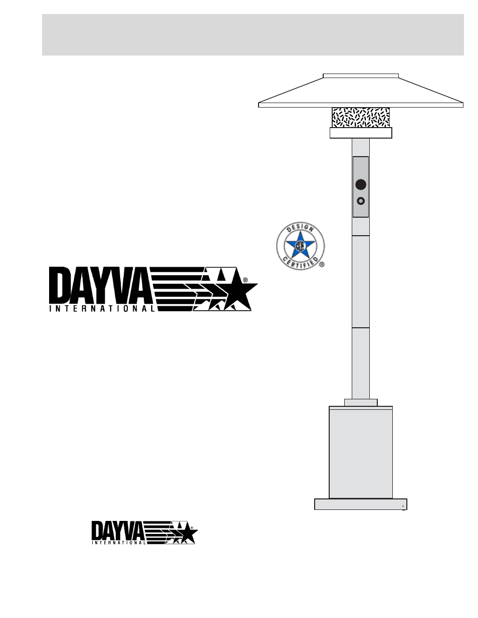 Dayva International Dayva Premiere Outdoor Heater HS041-2 User Manual | 20 pages