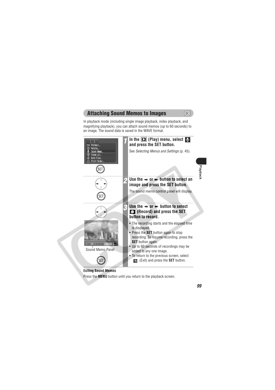 Digital Camera Battery SD20 User Manual | Page 101 / 163