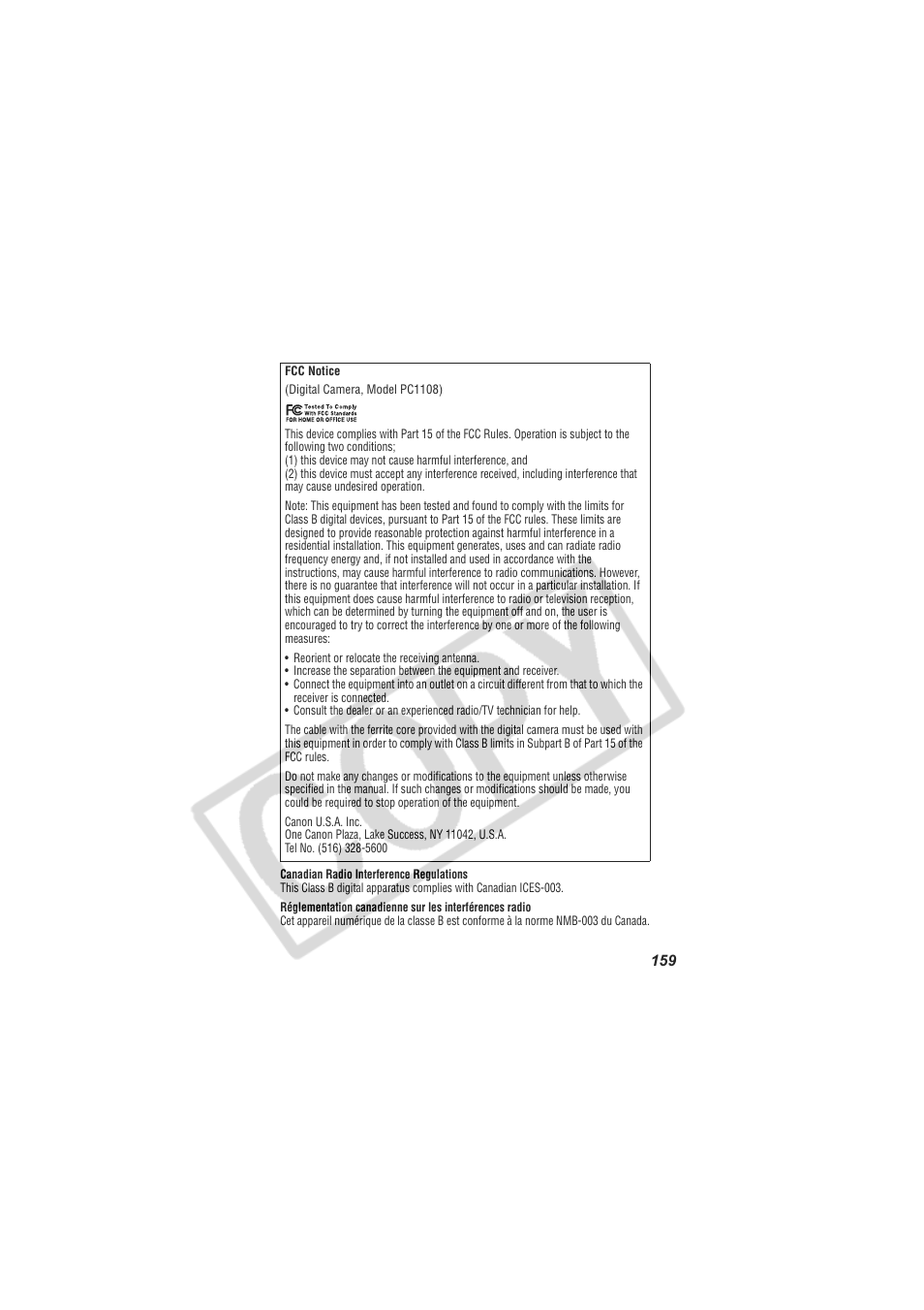 Digital Camera Battery SD20 User Manual | Page 161 / 163