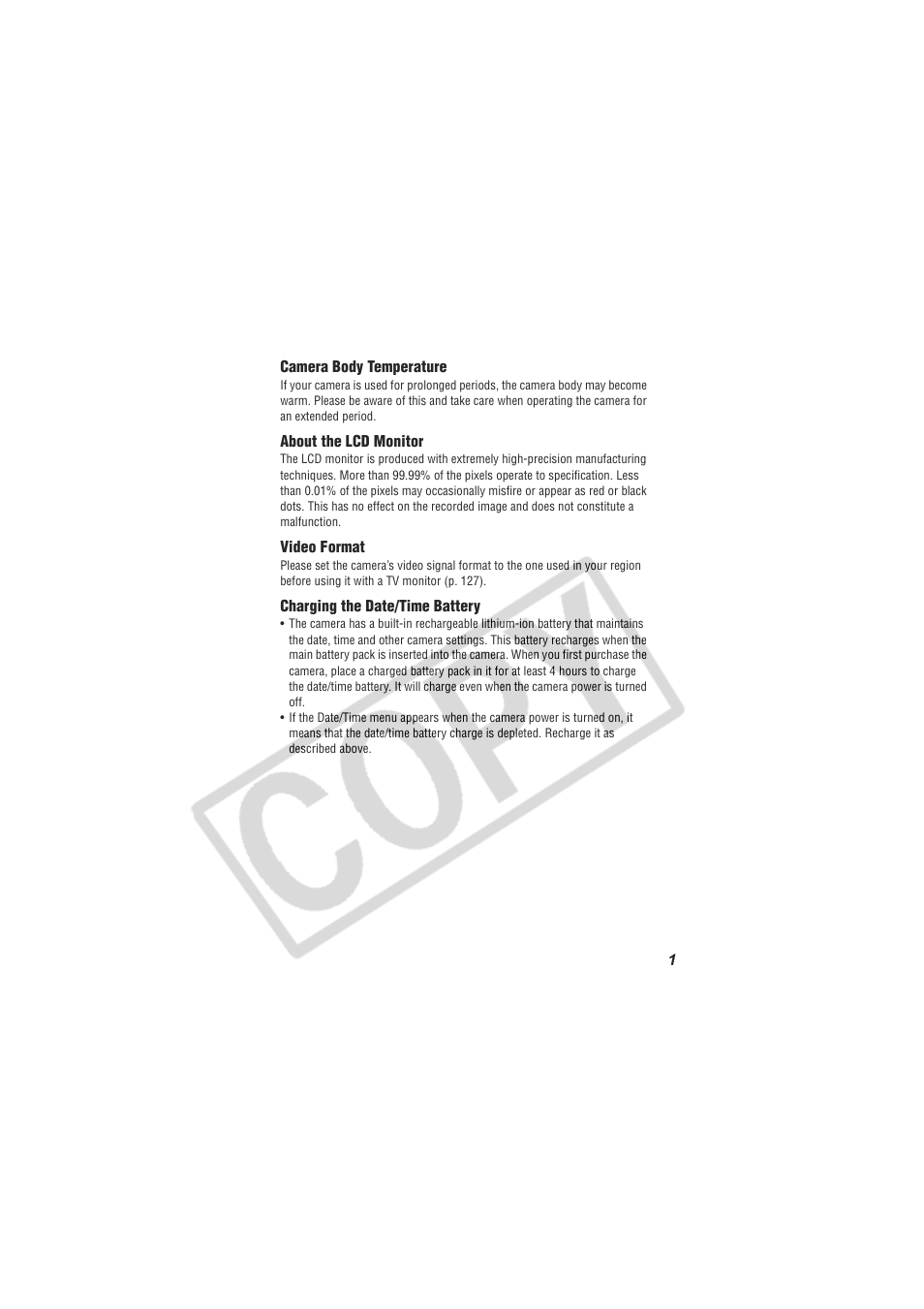 Digital Camera Battery SD20 User Manual | Page 3 / 163
