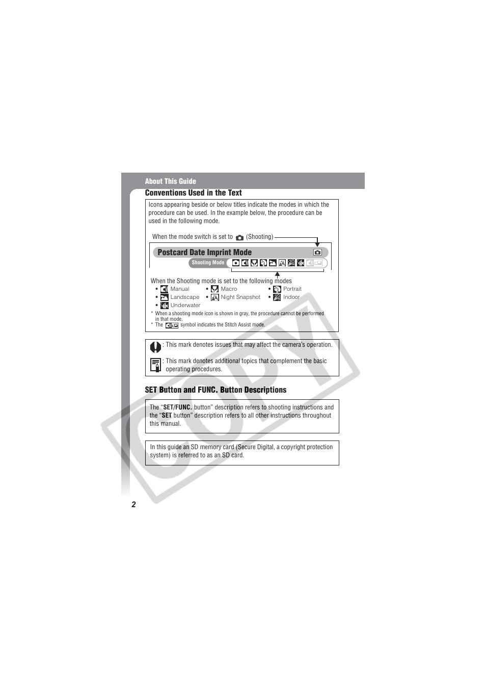 Digital Camera Battery SD20 User Manual | Page 4 / 163