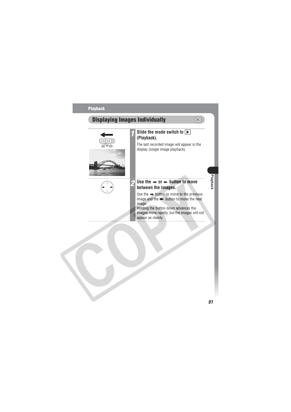 Displaying images individually | Digital Camera Battery SD20 User Manual | Page 93 / 163
