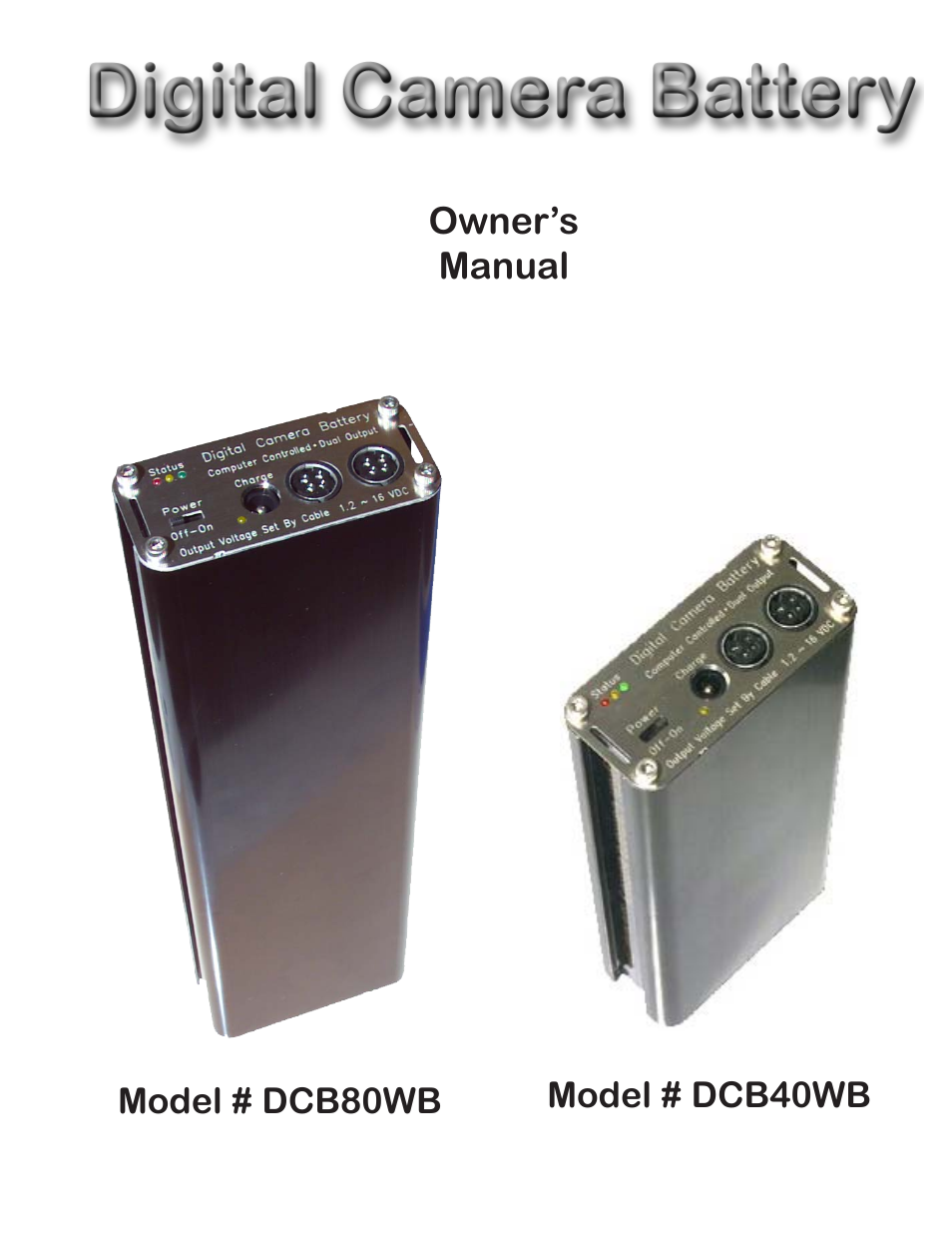 Digital Camera Battery DCB40WB User Manual | 8 pages