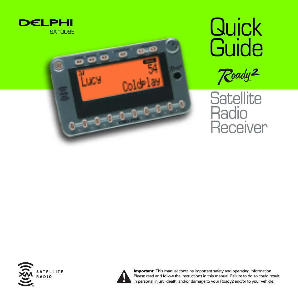 Delphi SA10085 User Manual | 6 pages