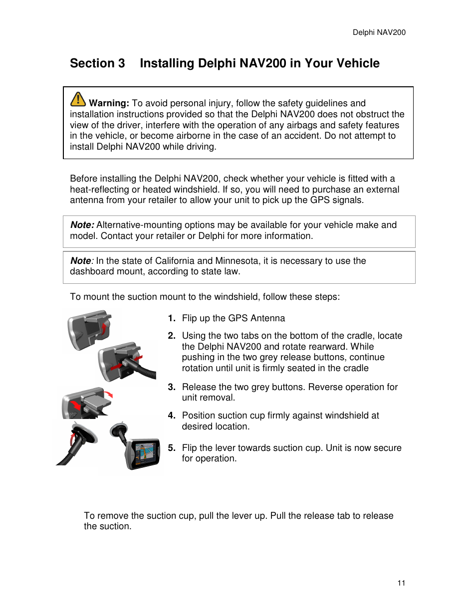 Delphi NAV200 User Manual | Page 11 / 85