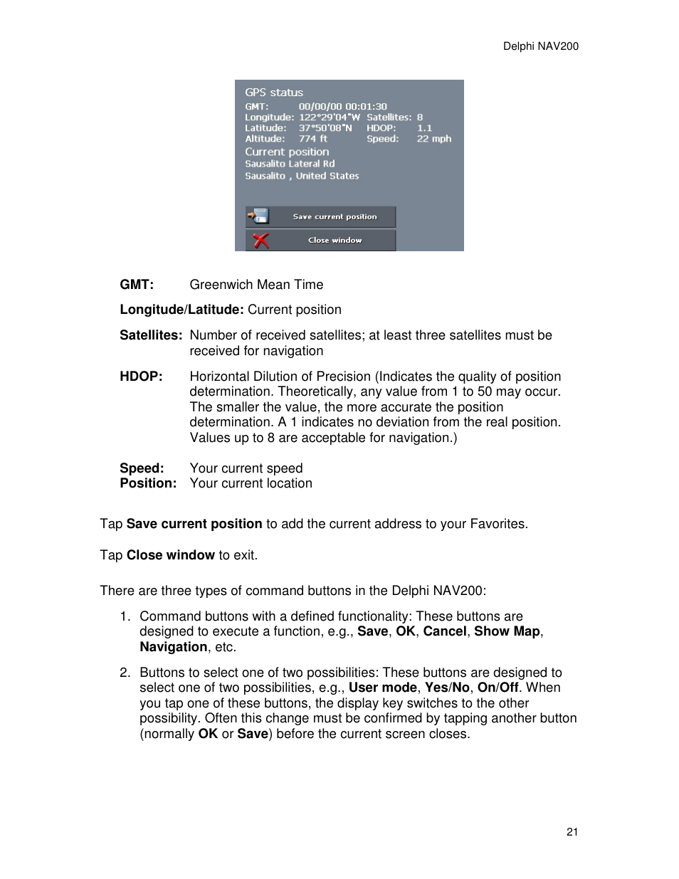 Delphi NAV200 User Manual | Page 21 / 85