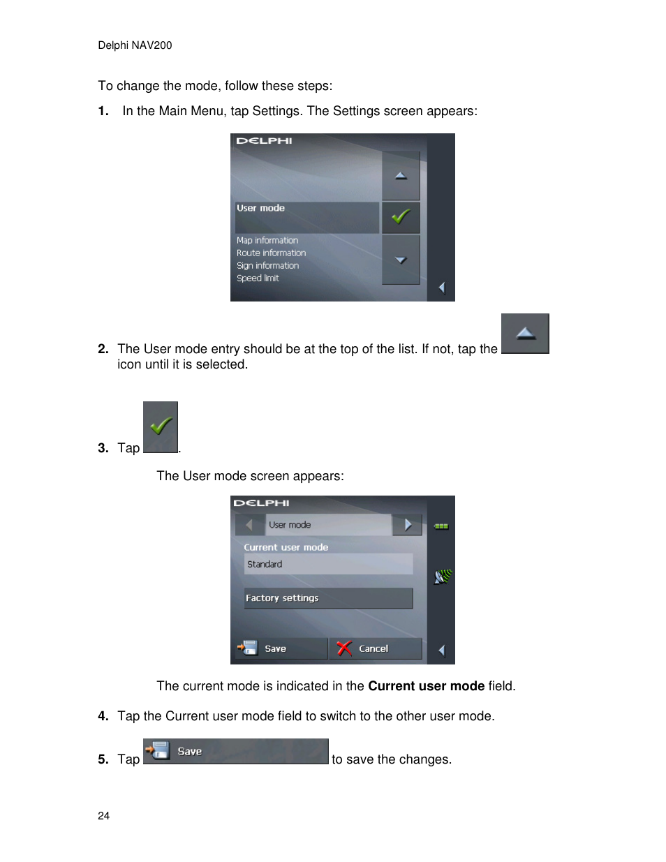 Delphi NAV200 User Manual | Page 24 / 85