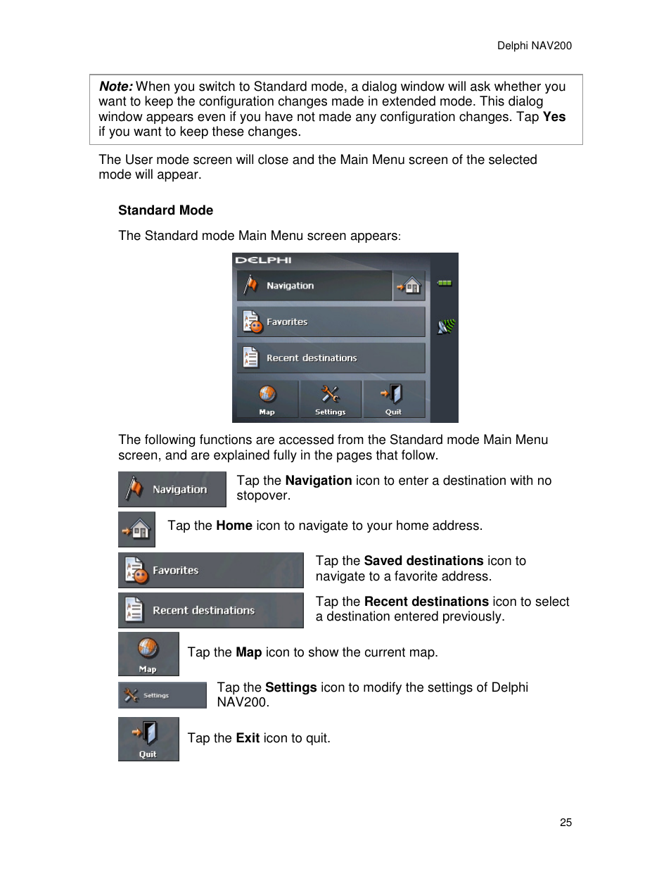 Delphi NAV200 User Manual | Page 25 / 85