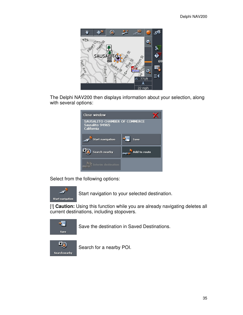 Delphi NAV200 User Manual | Page 35 / 85