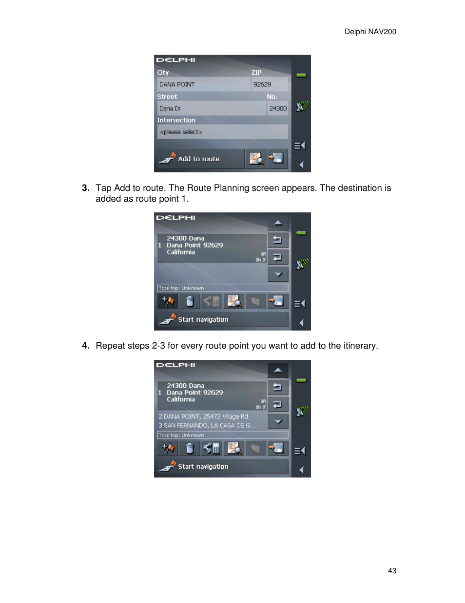 Delphi NAV200 User Manual | Page 43 / 85