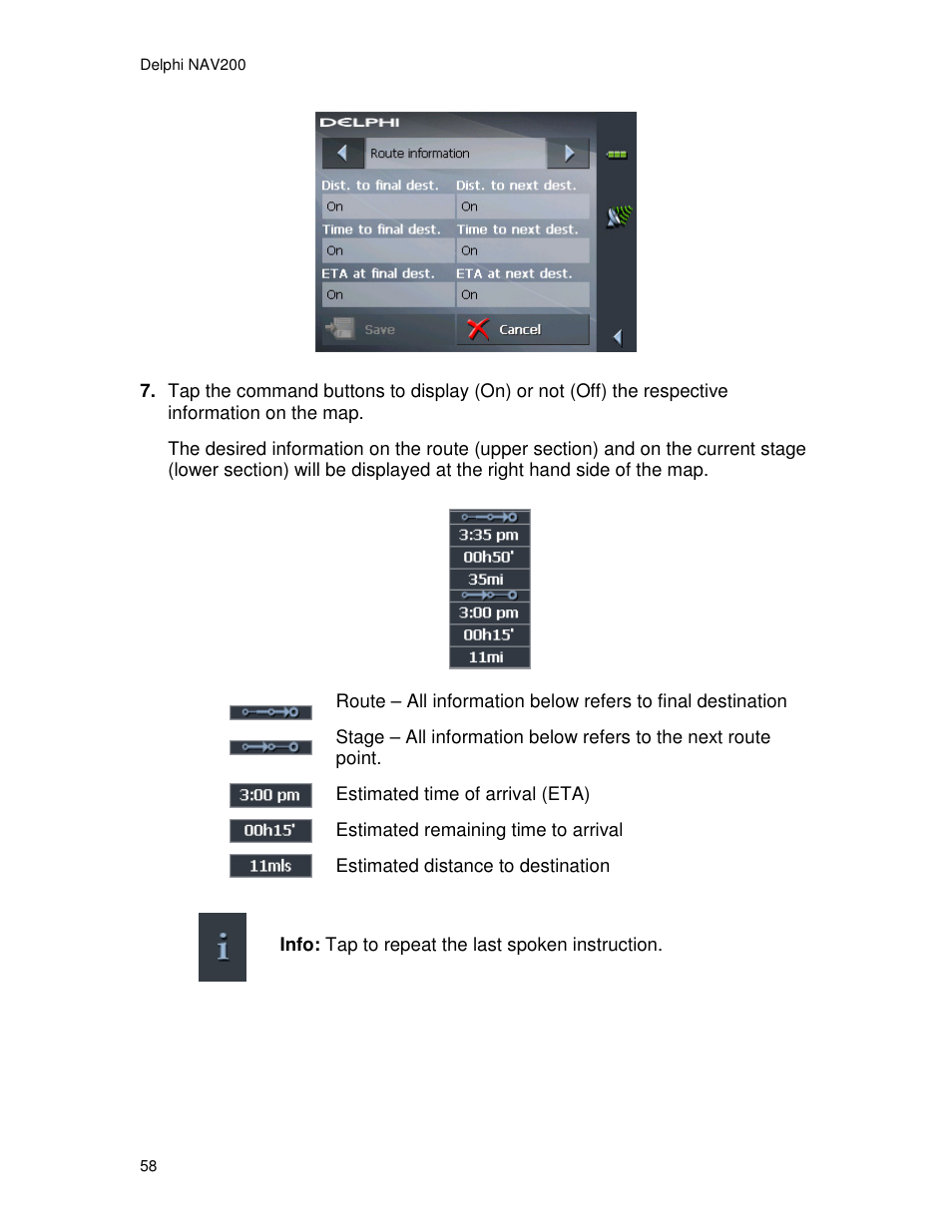 Delphi NAV200 User Manual | Page 58 / 85