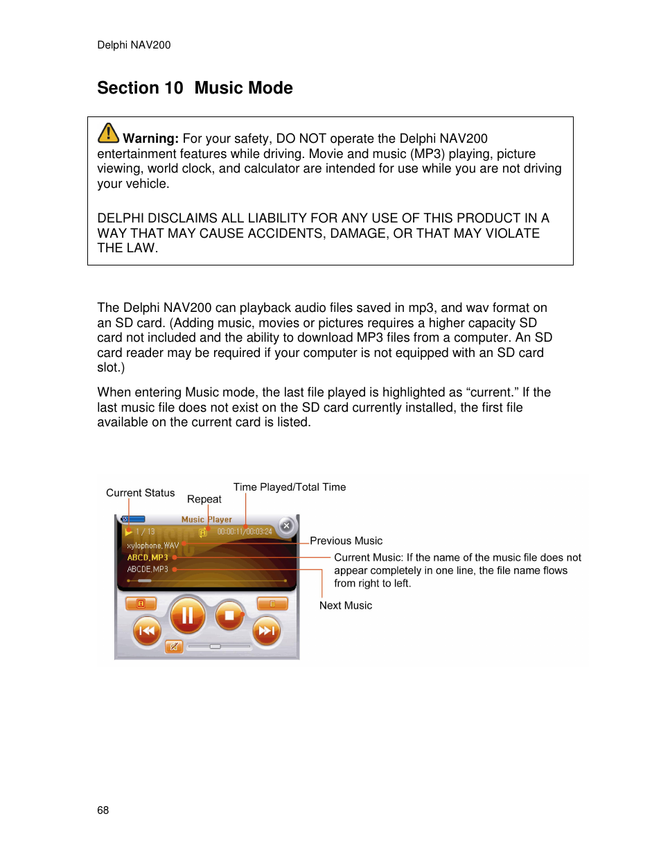 Delphi NAV200 User Manual | Page 68 / 85