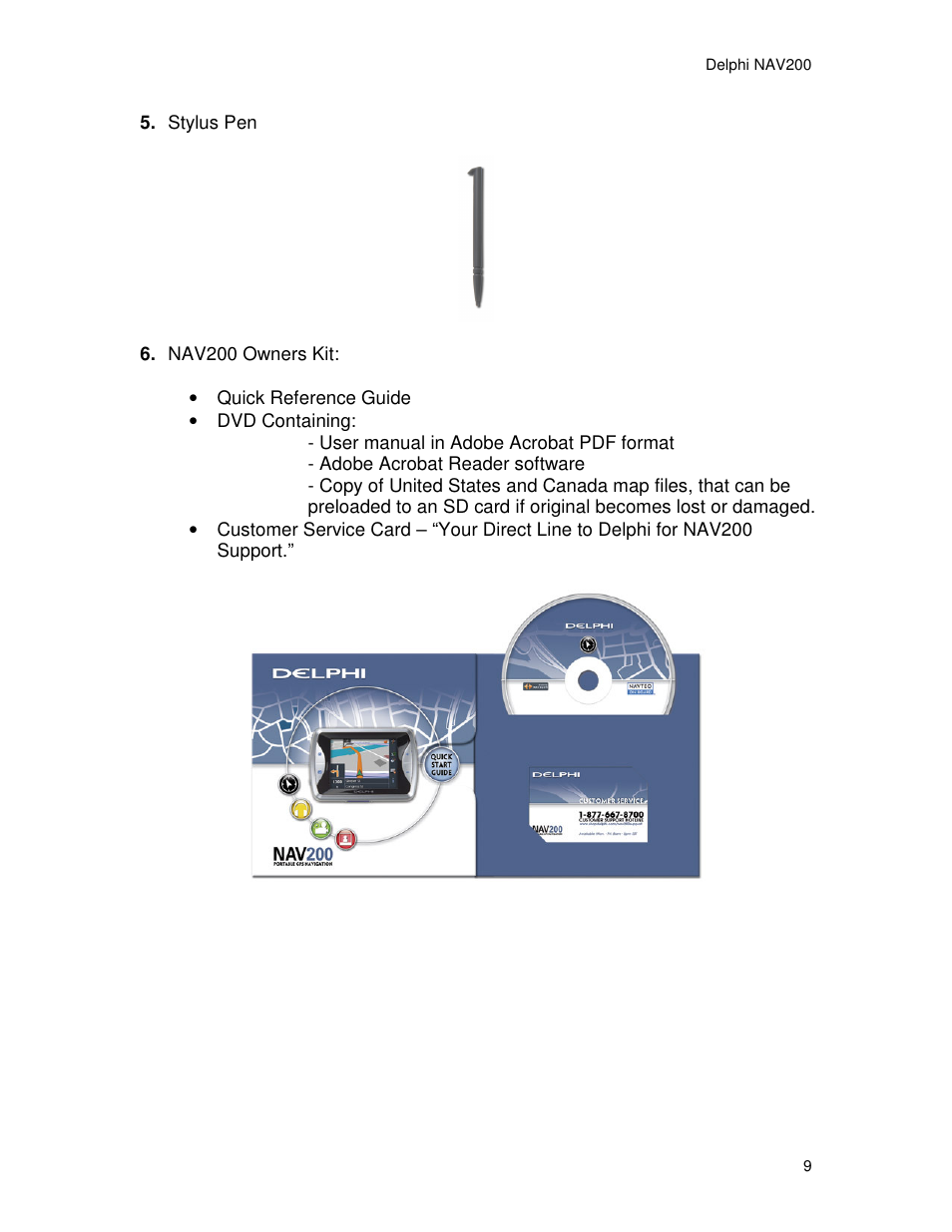 Delphi NAV200 User Manual | Page 9 / 85