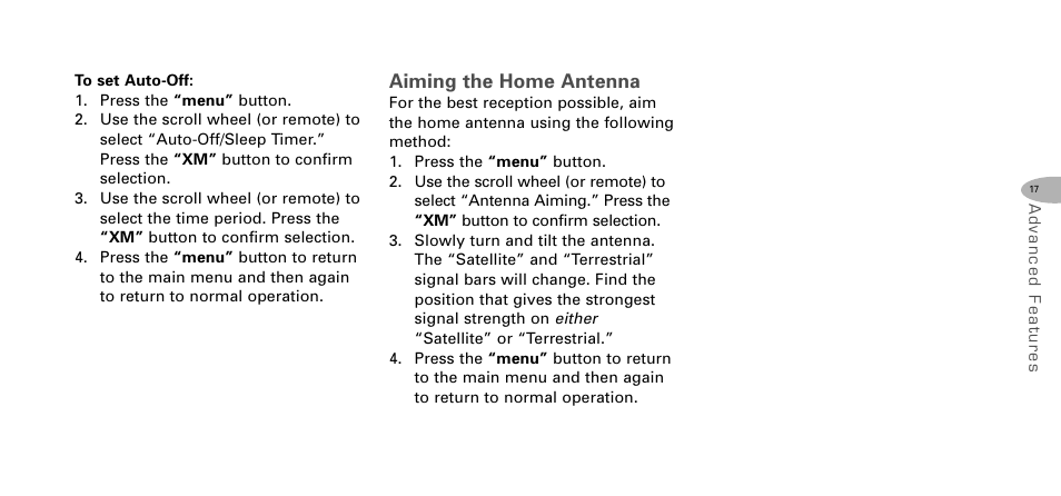 Aiming the home antenna | Delphi SKYFI2 DPSS-04-E-064 User Manual | Page 18 / 32