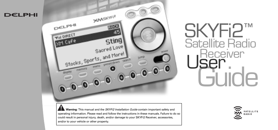 Guide, Skyfi2, User | Radio satellite receiver | Delphi SKYFI2 DPSS-04-E-064 User Manual | Page 2 / 32