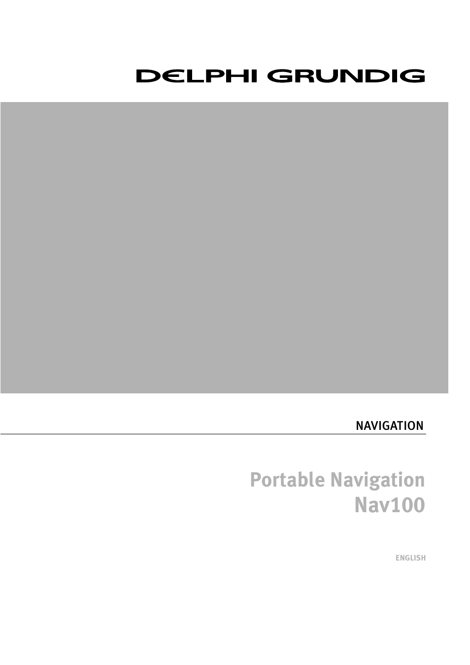 Delphi Portable Navigation Nav100 User Manual | 32 pages