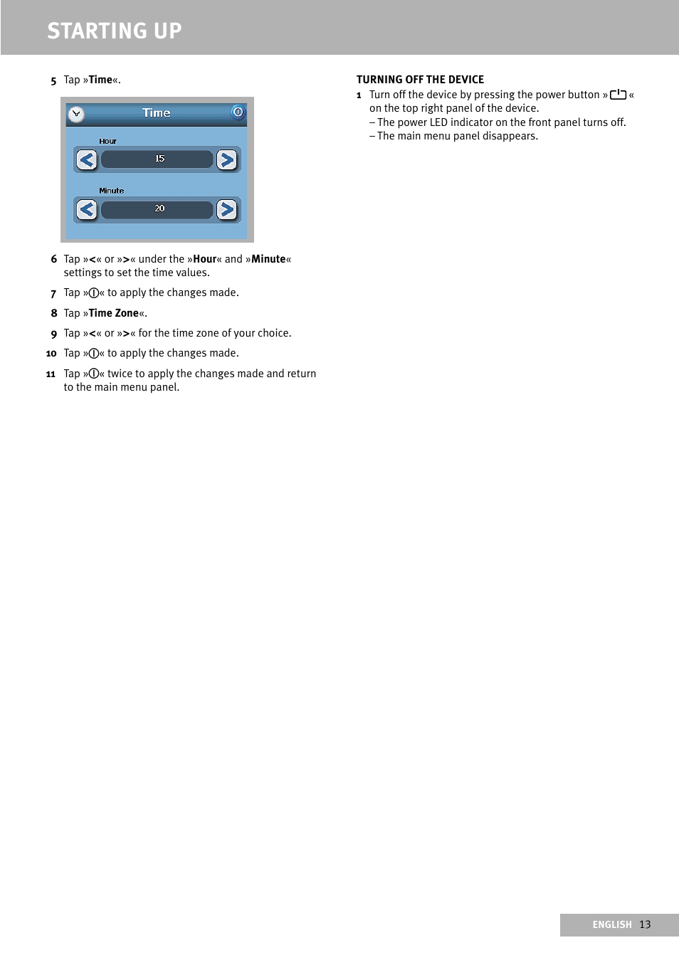 Starting up | Delphi Portable Navigation Nav100 User Manual | Page 13 / 32