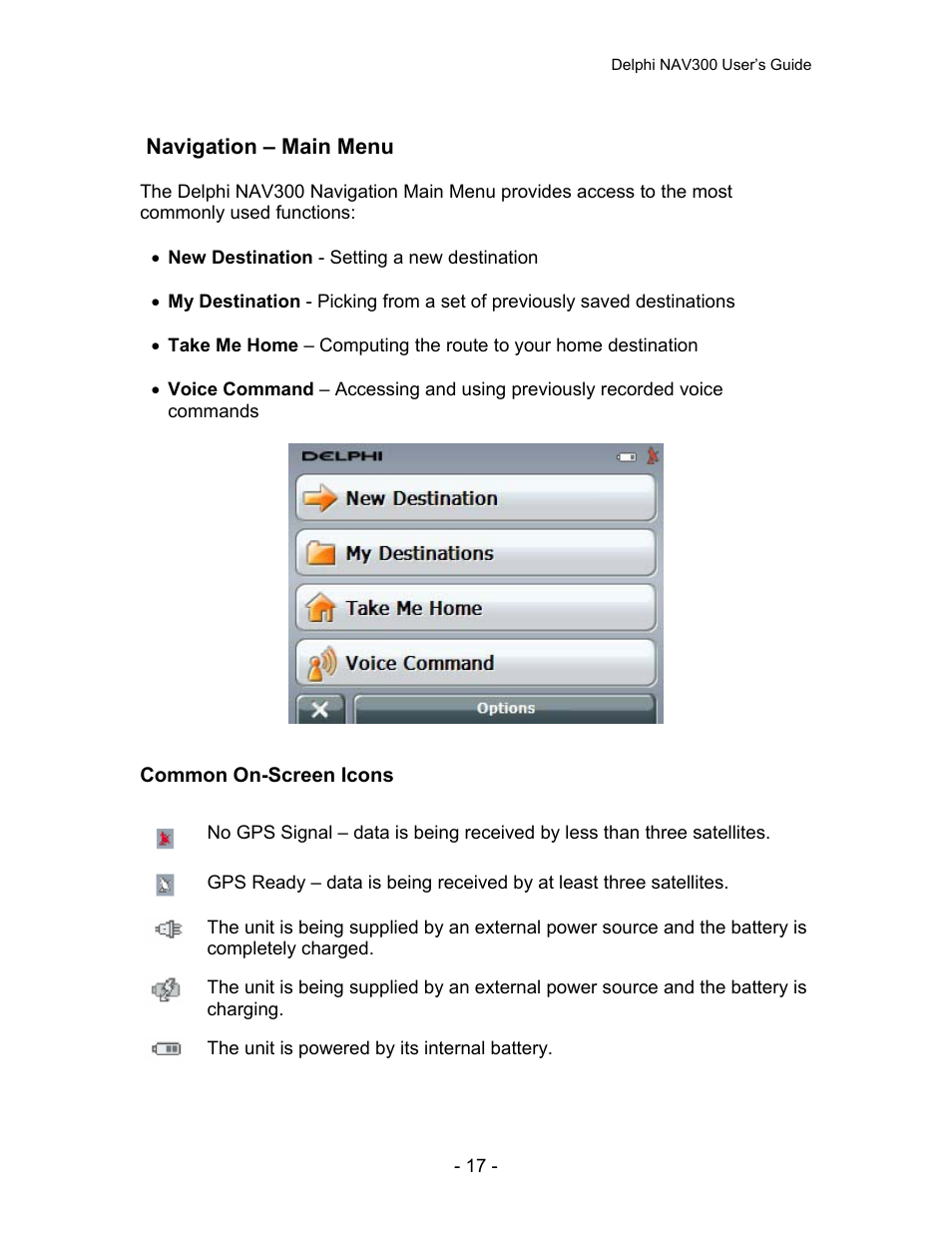 Delphi NAV300 User Manual | Page 18 / 67
