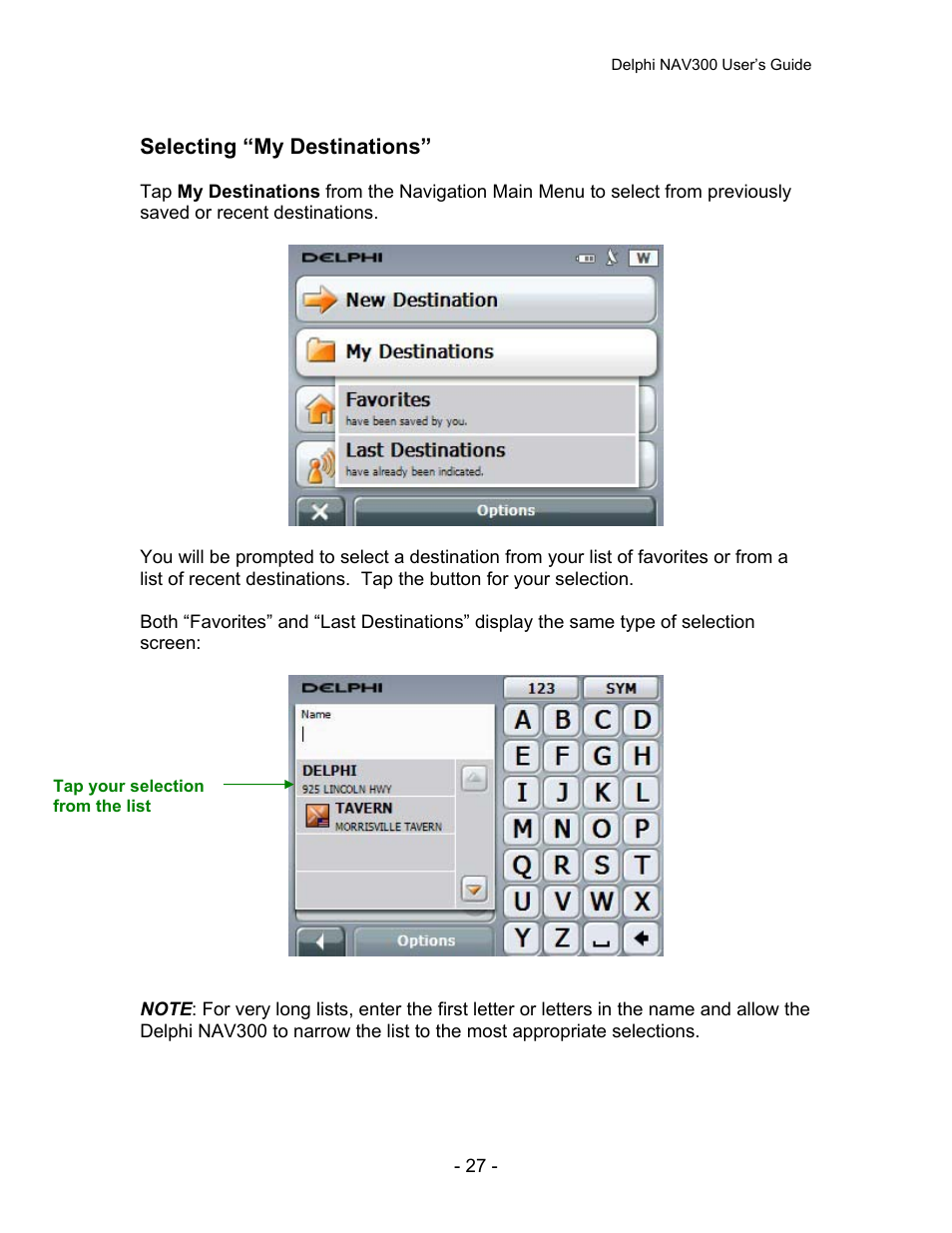 Delphi NAV300 User Manual | Page 28 / 67