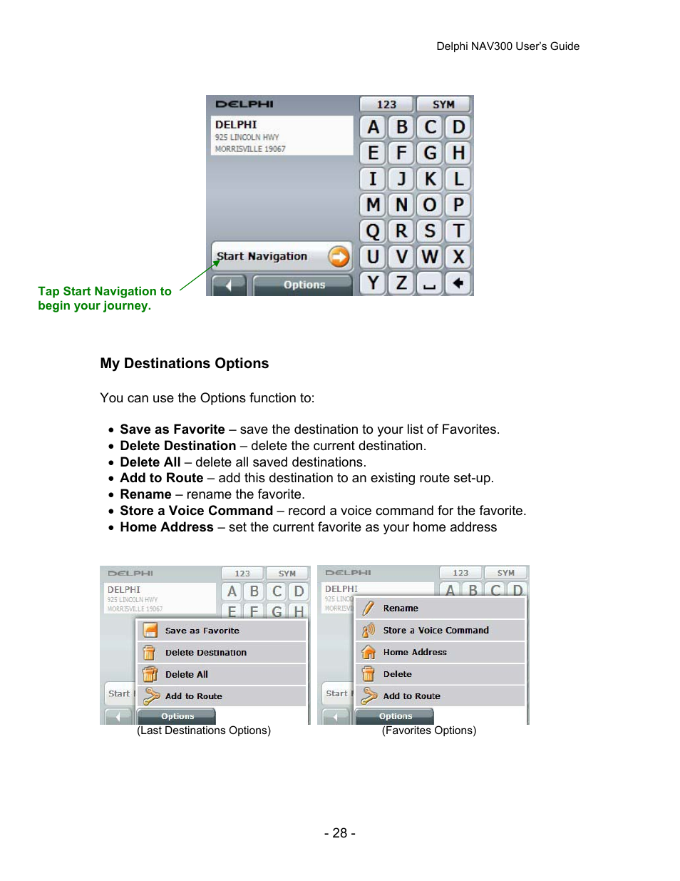 Delphi NAV300 User Manual | Page 29 / 67