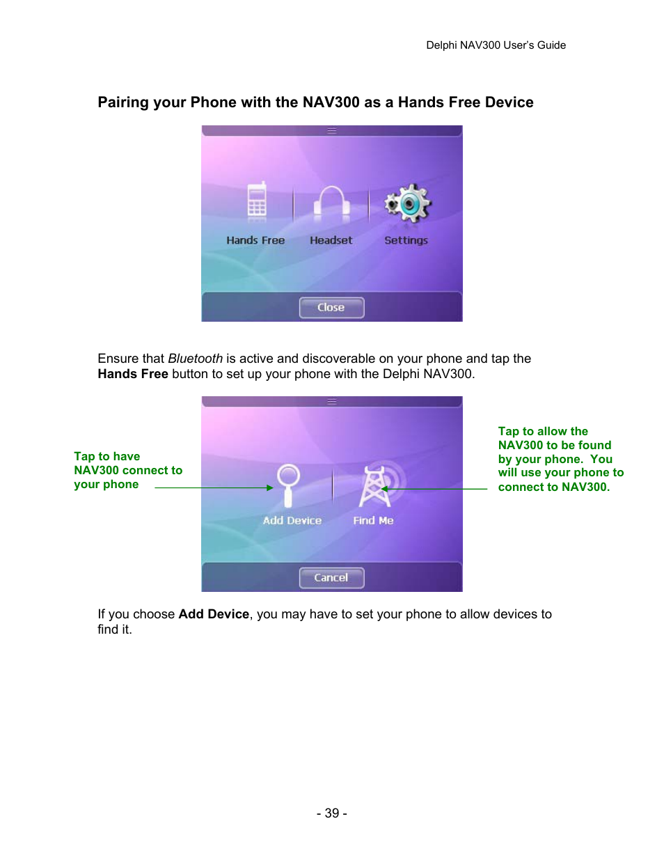 Delphi NAV300 User Manual | Page 40 / 67