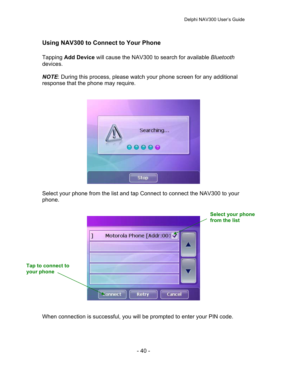 Delphi NAV300 User Manual | Page 41 / 67
