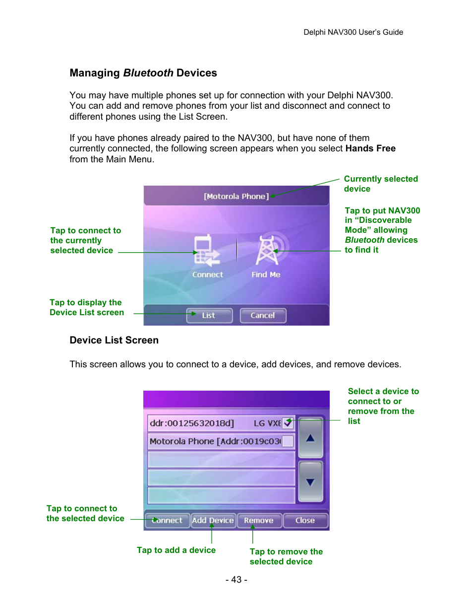 Delphi NAV300 User Manual | Page 44 / 67