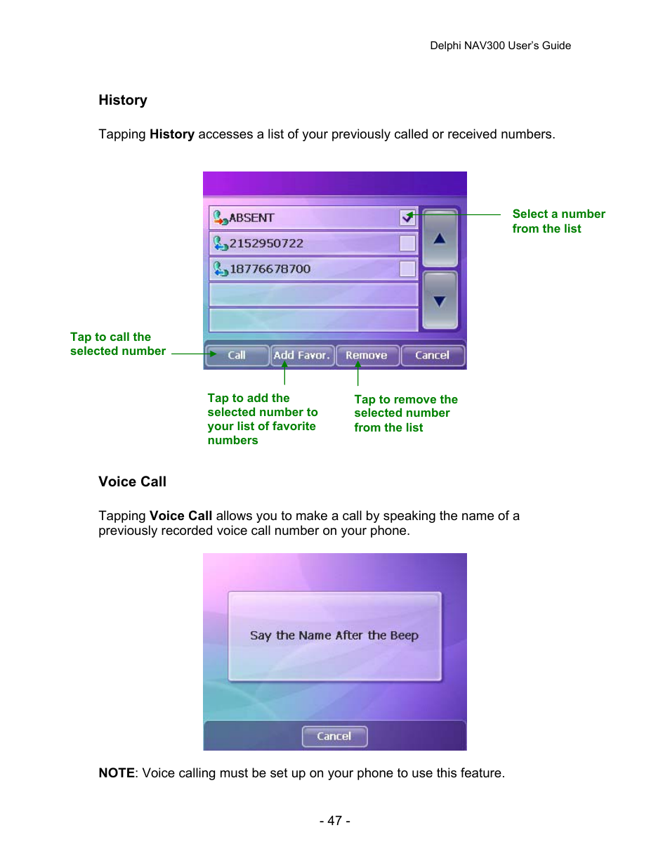 Delphi NAV300 User Manual | Page 48 / 67