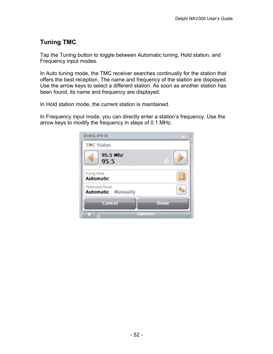Delphi NAV300 User Manual | Page 53 / 67
