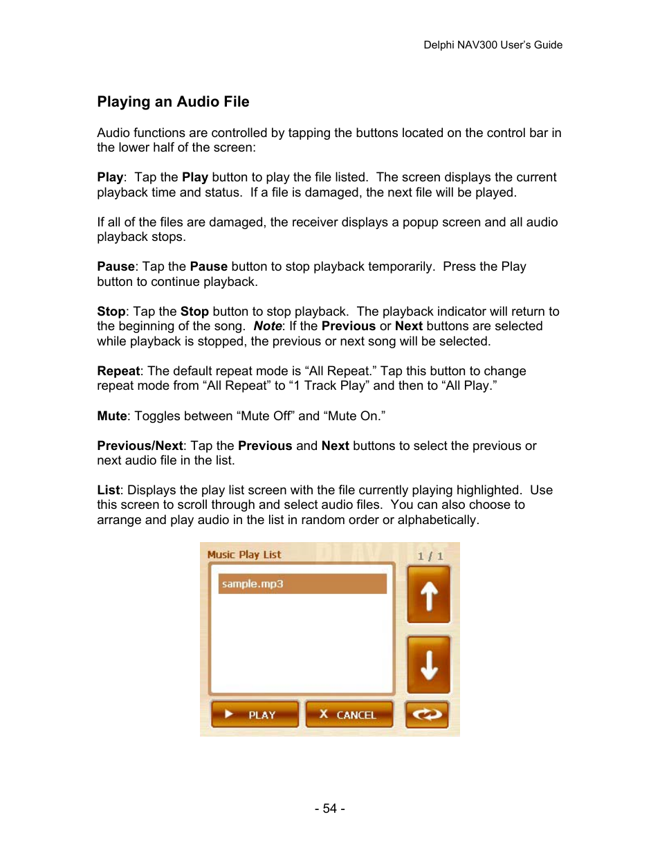 Delphi NAV300 User Manual | Page 55 / 67