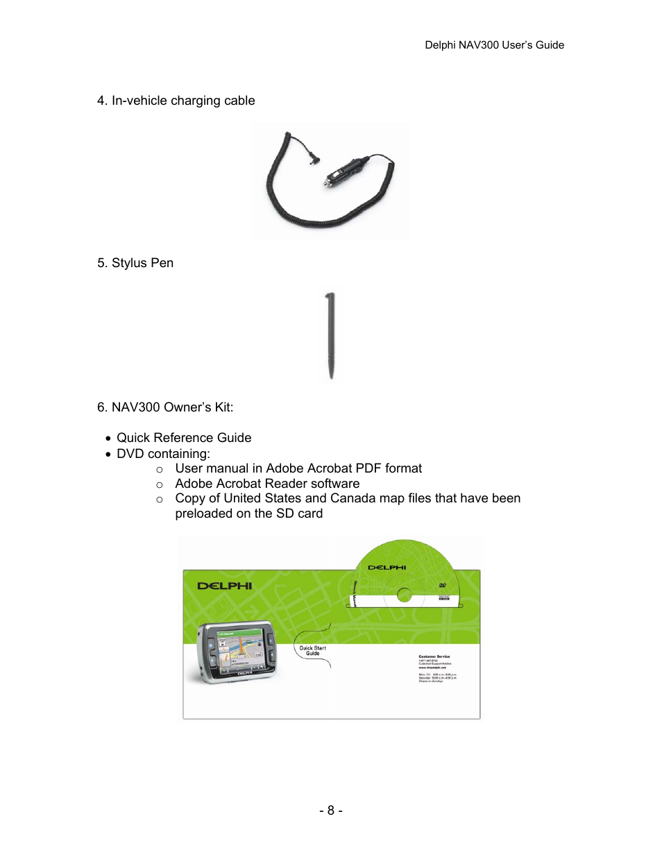 Delphi NAV300 User Manual | Page 9 / 67