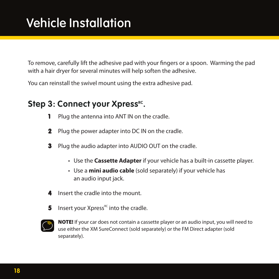 Vehicle installation, Step : connect your xpress | Delphi XpressRC SA10316 User Manual | Page 18 / 76