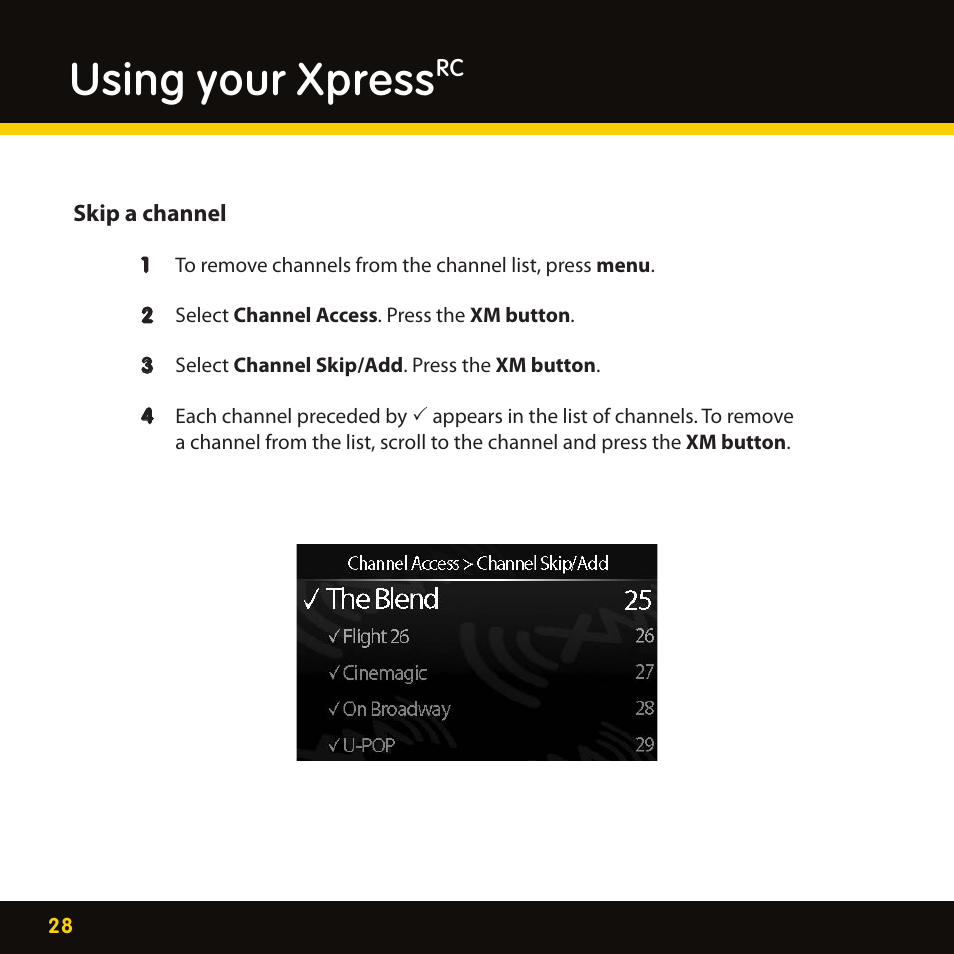 Using your xpress | Delphi XpressRC SA10316 User Manual | Page 28 / 76