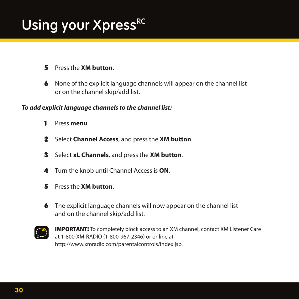 Using your xpress | Delphi XpressRC SA10316 User Manual | Page 30 / 76