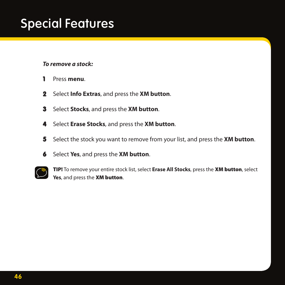 Special features | Delphi XpressRC SA10316 User Manual | Page 46 / 76