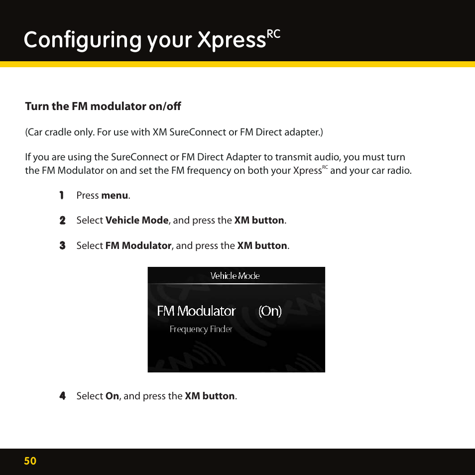 Configuring your xpress | Delphi XpressRC SA10316 User Manual | Page 50 / 76